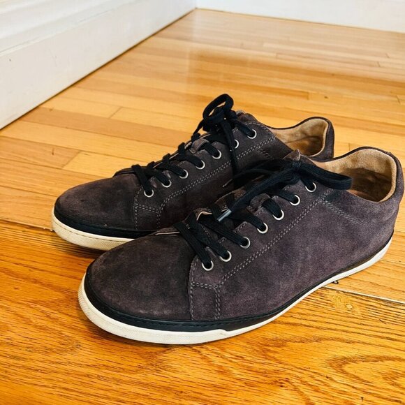 Allen Edmonds Mens Porter Derby Sneaker Size 11 D Grey Suede Lace Up Shoe - Picture 8 of 16
